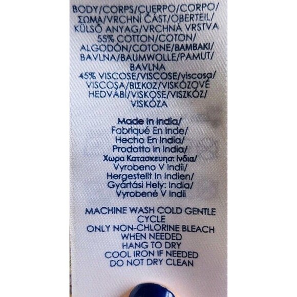 Chaps Womens Squareneck Ruffle Top Blouse Yellow Lilac Floral Gauze Size S - Picture 4 of 8